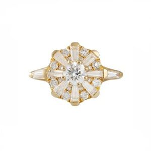 Sunburst Gold Stone Ring